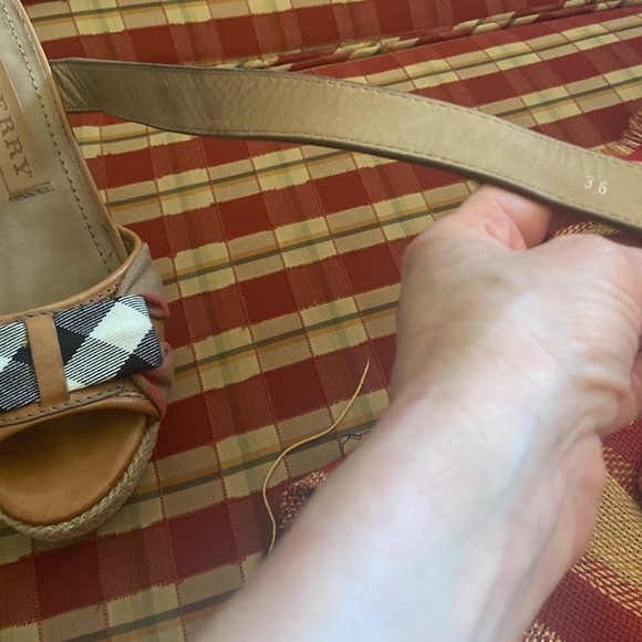 Authentic Burberry wedge sandals